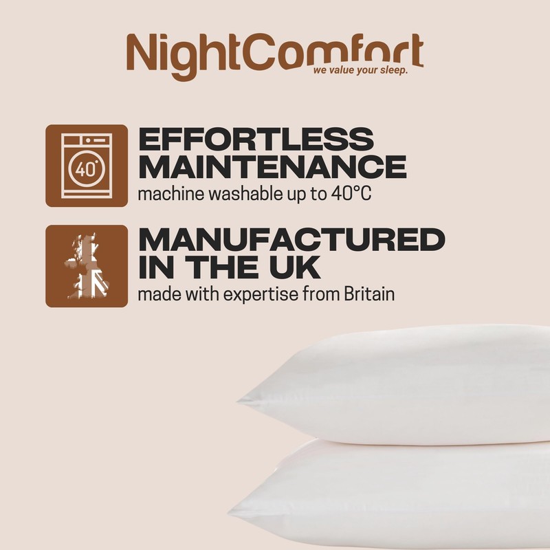 Night Comfort Luxury Anti-Allergy Pillow Soft Support for Front Sleepers,