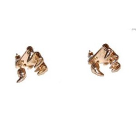 Punk Style Stud Fashion Accessories Gold Dragon Eagle Claw Earrings Pair