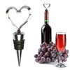 2 Pack Heart Wine Bottle Stopper, BetterJonny Stainless Steel Wine
