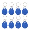 100 Pcs Blue Keychains RFID Proximity Card Key for Access