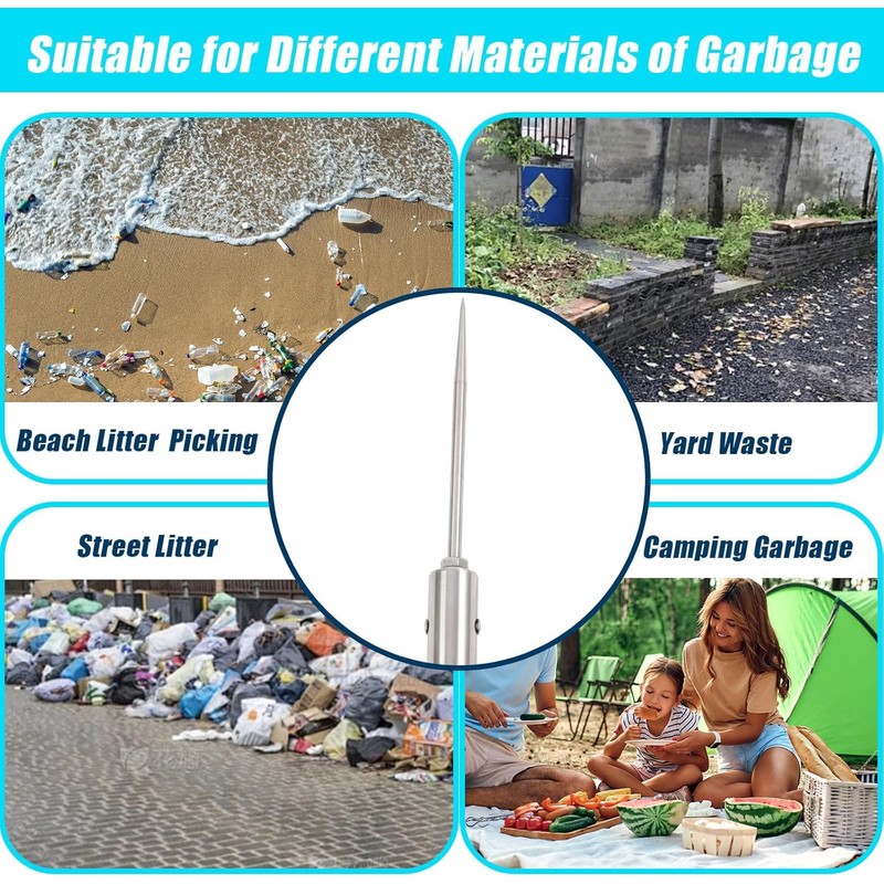 Trash Pickup Tool,48Inch Trash Picker Upper Grabber High-Duty Stainless Steels
