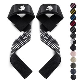 Fitgriff® Lifting Straps (Padded) for Strength Training, Bodybuilding, Fitness – Deadlift Straps – Lifting Straps – for Women and Men (Silicone Grip)