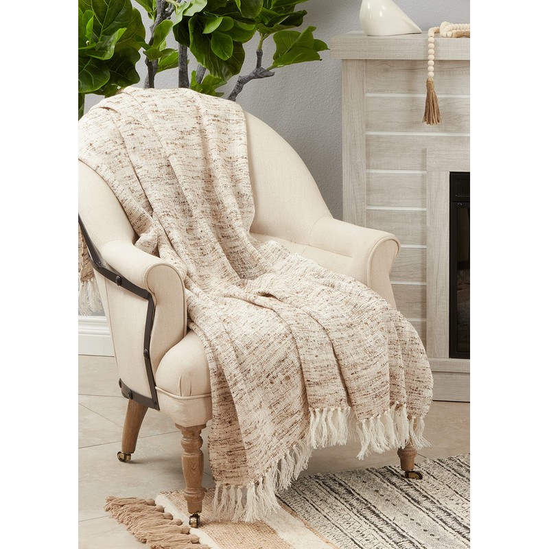 SARO LIFESTYLE Textured Throw Blanket