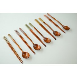 (Chilmong) Domestic Oun Lacquer Wooden Cutlery Set 24cm (1 Person) / (칠몽)국내산 오운 옻칠 나무 수저세트 24cm 1인용