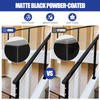 Gyykzz 4FT Stainless Steel 304 Handrail Black 2Pack, Rectangular Handrail