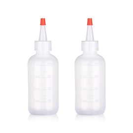 AOVNA 2 Packs Applicator Bottle with Tip Squeeze Plastic Applicator Bottle Graduated Applicator Bottle for Salon Hair Care (120ml)