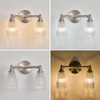 HDDFL Brushed Nickel Bathroom Light Fixture Bathroom Vanity Lighting 2