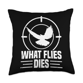 Funny Dove Calls For Hunting Hunt Outdoor Sports Bird Hunter Throw Pillow