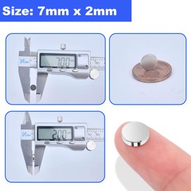 100Pcs Magnets for Crafts, 7x2mm Fridge Magnets Neodymium for Muti-Use, Small Rare Earth Crafts Magnet for Whiteboard