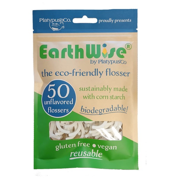 Platypus Earthwise Eco-Friendly Flosser - Fights Bad Breath - Effectively