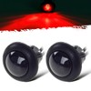 Partsam 2pcs 3/4" Smoke Lens Red LED Clearance Side Marker