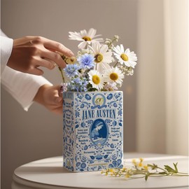 H&H / 6 in 1 / Jane Austen Book Vase for Flowers/Emma, Mansfield Park, Sense and Sensibility, Northanger Abby, Persuasion, Pride and Prejudice / 2025 Jane Austen Anniversary Edition