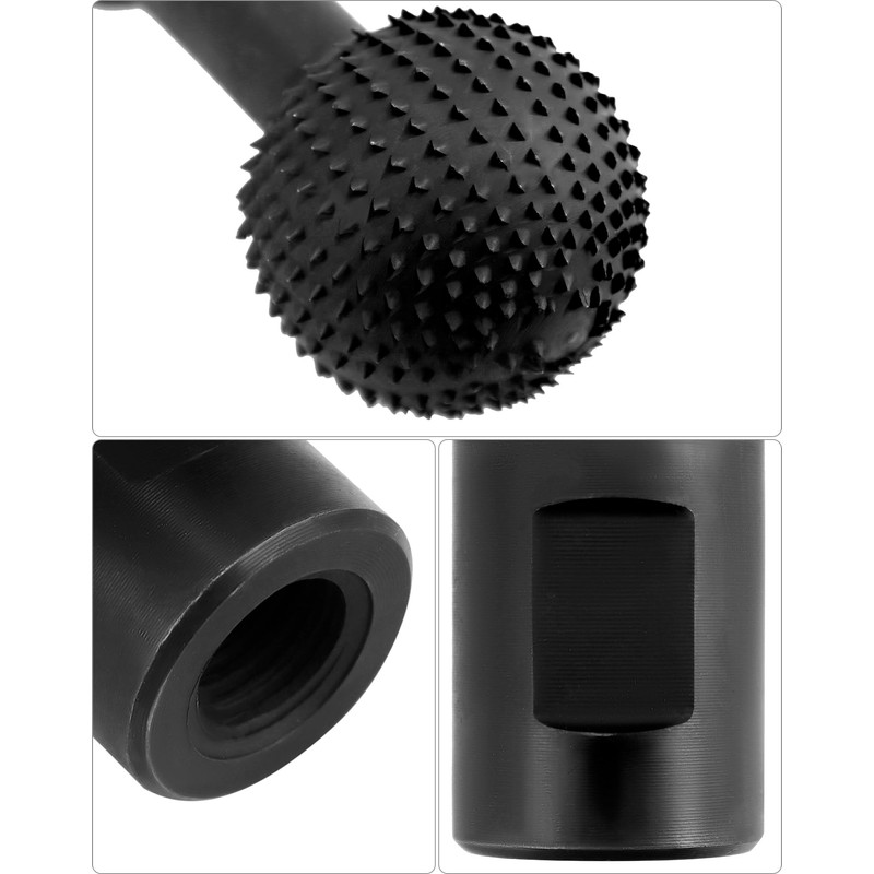 QWORK® Wood Carving Ball Mill Spherical Wood Carving Tools Carbon