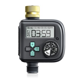 RAINPOINT Sprinkler Timer with Brass Inlet, Water Hose Timer with 3 Different Programs