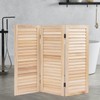 3 Panel Room Divider Screen, Folding Privacy Wooden Short Screen,