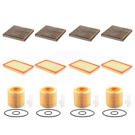 PUR 4x Air + 4x Cabin + 4x Engine Cartridge Oil Filter (12 Total) Kit Replacement For Toyota RAV4 Camry Avalon Lexus ES300h KFM-102481