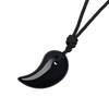 COAI Obsidian Goketsu Amulet Pendant Necklace, Unisex