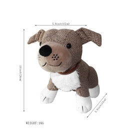 Decorative Door Stop-Cute Weighted Door Stopper for Home and Office Decoration (Khaki Love Dog)