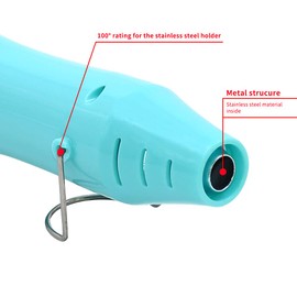 Heat gun mofa Resin Mini Heat Gun,6.6ft Cable 300W Heat Gun for Crafts,Acrylic Paint Dryer Multi-Purpose Electric Heating Nozzle (Blue)