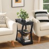 MAHANCRIS End Table with Charging Station, Side Table with USB