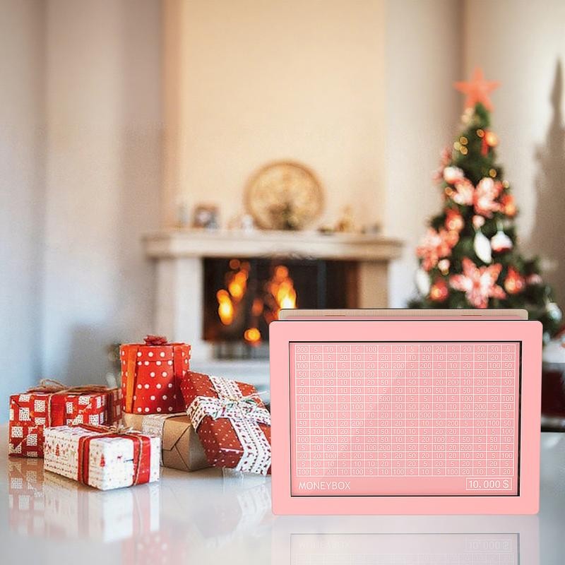 Large Capacity $10,000 Savings Challenge Box, Interactive Cash Saving Challenge