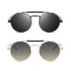 RONSOU Steampunk Style Round Vintage Sunglasses Retro Eyewear UV400 Protection