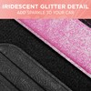 Glitter Bling Car Mats 4-Piece Set, Two-Tone Shiny Carpet Car