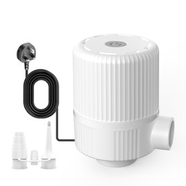 Electric Air Pump, Vacuum Bag Electric Air Pump, 2-in-1 Dual Function (Vacuum & Inflate) with 3 Nozzles, for Vacuum Storage Bags, Camping Mattress, Airbeds, Kayaks, Pool Floats and Beach Toys