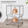 STORAGE MANIAC Rolling Laundry Cart with Storage Shelf, Heavy Duty