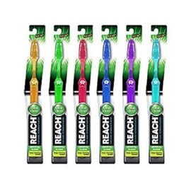 Reach Toothbrush Full Head 6 Brushes Medium, 6 Count (Pack of 1)