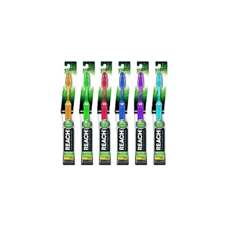 Reach Toothbrush Full Head 6 Brushes Medium, 6 Count (Pack