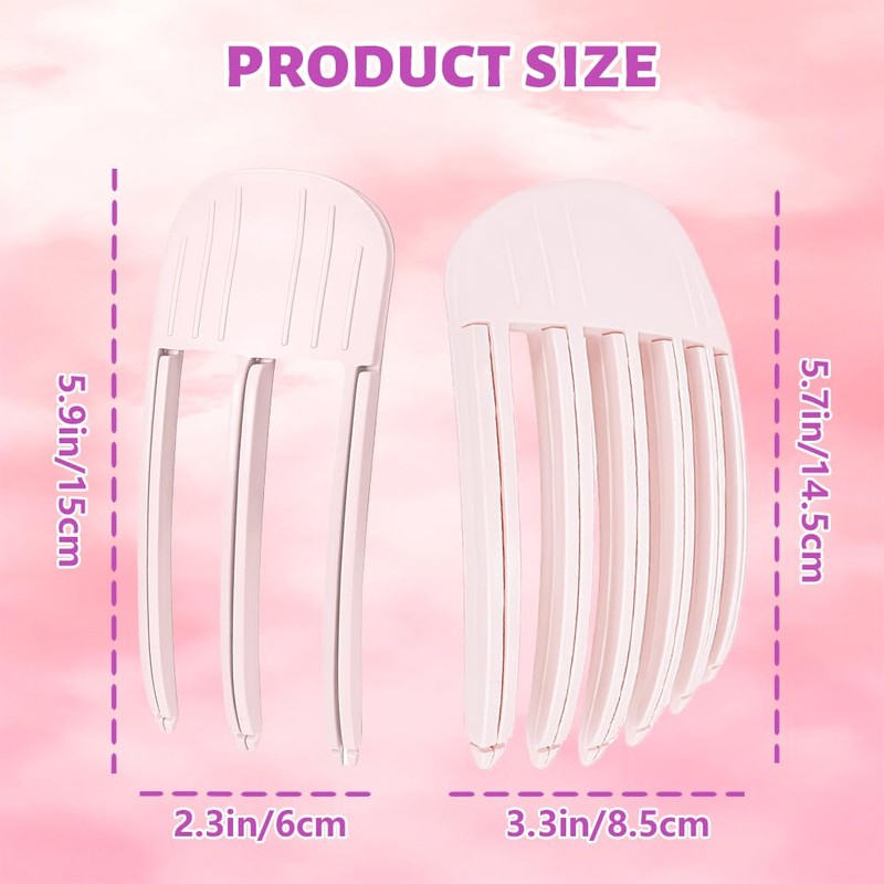Aucuu 2pcs Wind Shaping Styling Combs for Fluffy Bangs, No-Trace