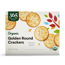 365 by Whole Foods Market Golden Round Crackers 12 Ounce Shatteringly Crisp Organic Snack with Sea Salt