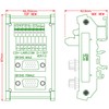 CZH-LABS DIN Rail Mount DSUB DB15HD Male/Female Header Interface Module,