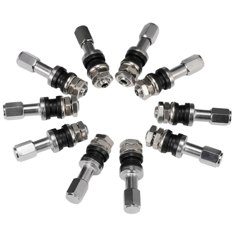 GEARZAAR 10* Stainless Steel Wheel Tire Valve Stems Hight Pressure
