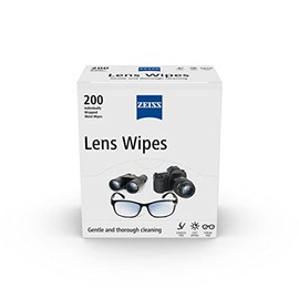 ZEISS Lens Wipes, Lens Cleaner for Glasses, Cameras & Binoculars, Individually Packed Single Use Disposable Cloths in Sachets, for Handy and Portable Spectacle Cleaning On The Go â Pack of 200