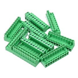 sourcing map 10PCS 10-Pin PCB Mount Screw Terminal Block Connectors 5.08mm/0.2inch Pitch Circuit Board Connectors for Home Appliances, Industrial Projects