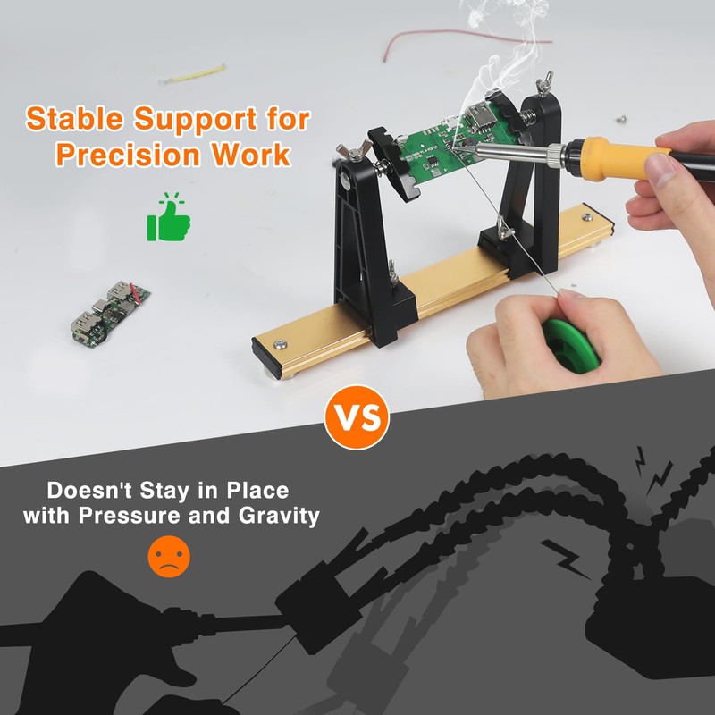 EOOKU Circuit Board Holder Helping Hands for Soldering and Repair,