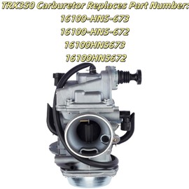 FourTrax 300 Carburetor Tune Up Kit Fits for Honda Rancher 350 2000-2006 TRX350 TRX300 TRX350TM TRX350TE Foreman 400 450 Parts, Carb Replaces 16100-HN5-M41, with Air Filter and Oil Filter