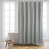 Furlinic Grey Waterproof Weighted Fabric Shower Curtain 78 inch Extra
