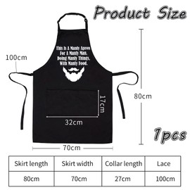 YSDYY 1 Piece Of Letter Printed Apron, Creative Apron, Waterproof Apron, Anti-Oil Apron, Kitchen Apron, Work Apron
