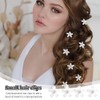 ZEPIQOR Pack of 20 Mini Flower Hair Clips with Rhinestones,