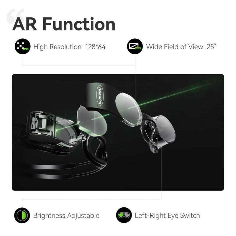 holoswim 2S Triathlon Pro Swim Goggles with AR Display