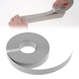 Melamine Edge Banding, PNXKTXO 3/4inch x 50ft Hot Melt Adhesive Pre-glued Gray Veneer Edging for Plywood Table Cabinet Furniture (Gray, 3/4inch x 50ft)