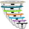 P&P CHEF Mixing Bowl with Lid Set, 7 Pieces Stainless