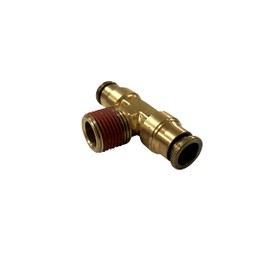 3/8" Tube O.D. x 3/8" MNPT Heavy Duty Brass Push-In Branch Tee, Splitter For Air Line, Pneumatic Fitting (10)