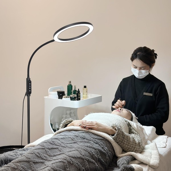 dujunlinghang Bright Dimmable 24 Watt Adjustable Height Gooseneck LED Floor