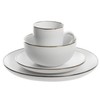 Gibson Home Rockaway Round Stoneware Dinnerware Set, Service for 4