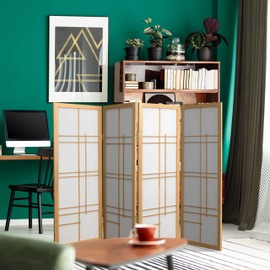 4 ft. Short Eudes Shoji Screen - Natural - 4 Panels