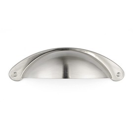 Richelieu Hardware BP82333195 Sorbonne Collection 3-inch (76 mm) Center-to-Center Brushed Nickel Traditional Cup Shaped Cabinet and Drawer Pull Handle for Kitchen, Bathroom, and Furniture